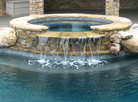 Gunite Pool Spill Over Spas